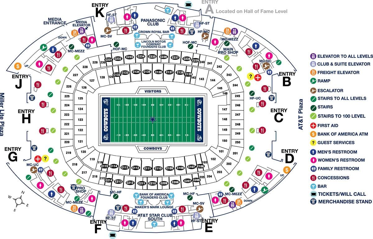 지도 AT&T stadium