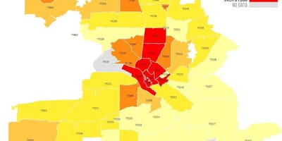 DFW zip code 지도