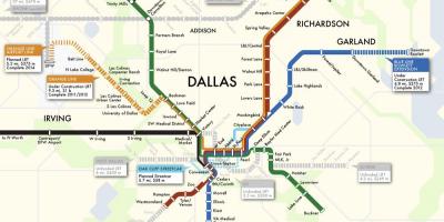댈러스 기차 시스템 맵