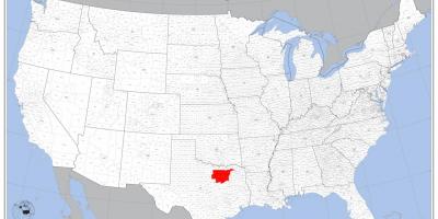 댈러스의 지도에 미국